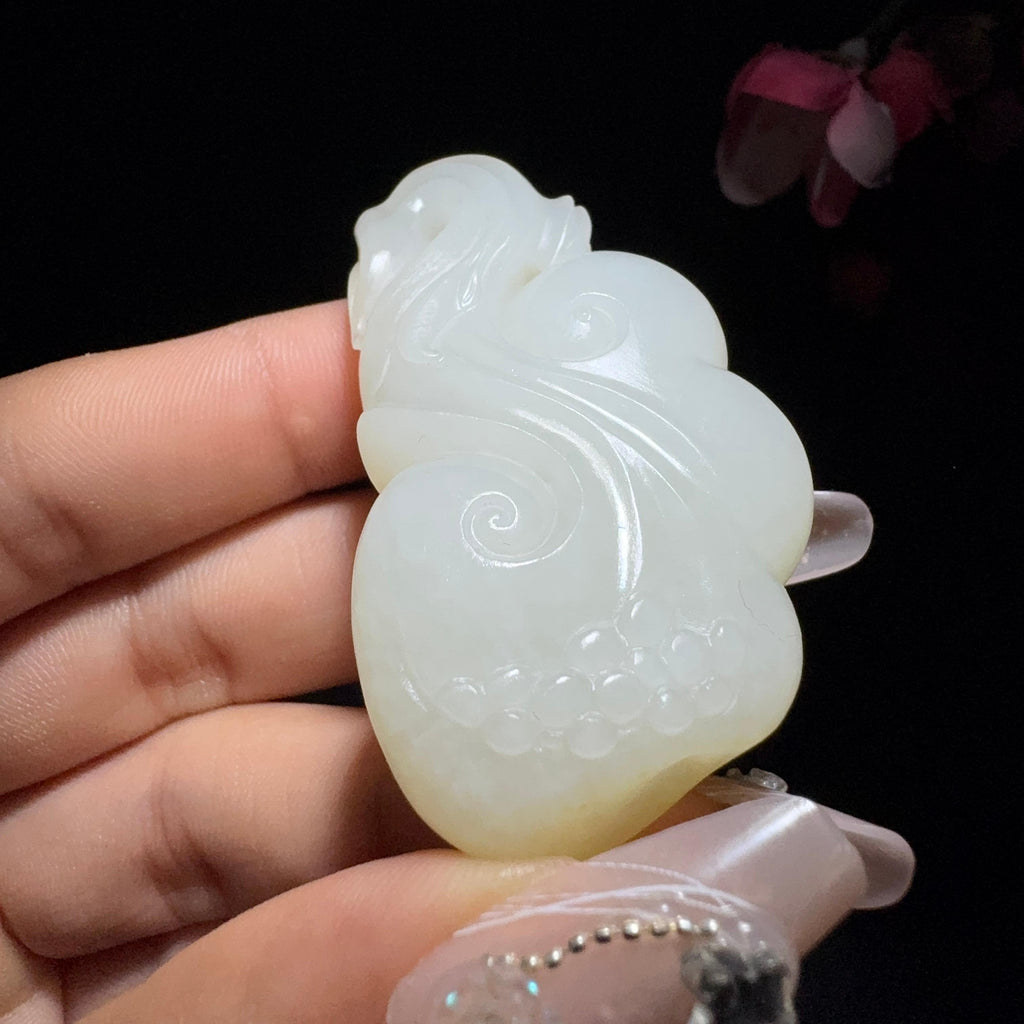 和田玉籽料挂件如意（40.7g）