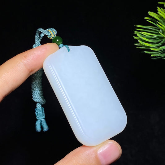 和田玉白玉无事牌（39.1g）