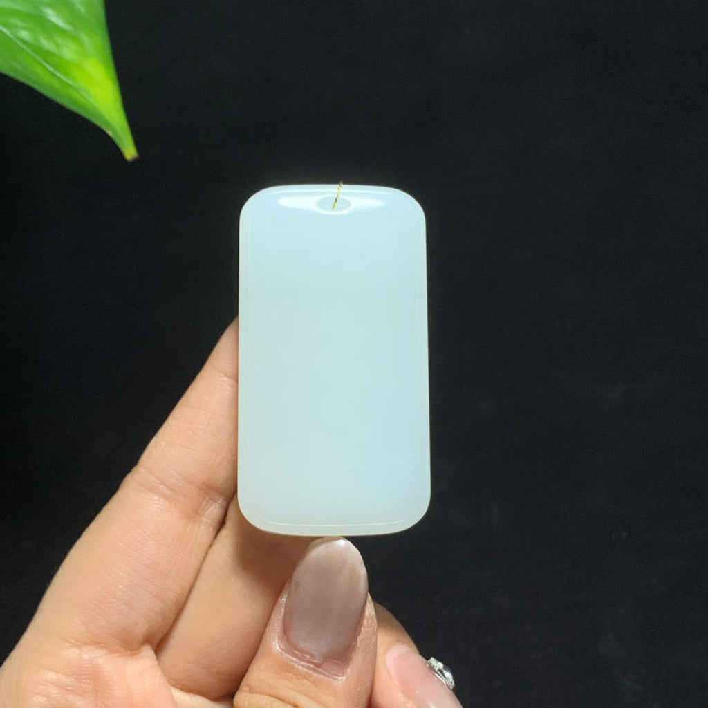 和田山料糖白玉无事牌挂件（39.2g）