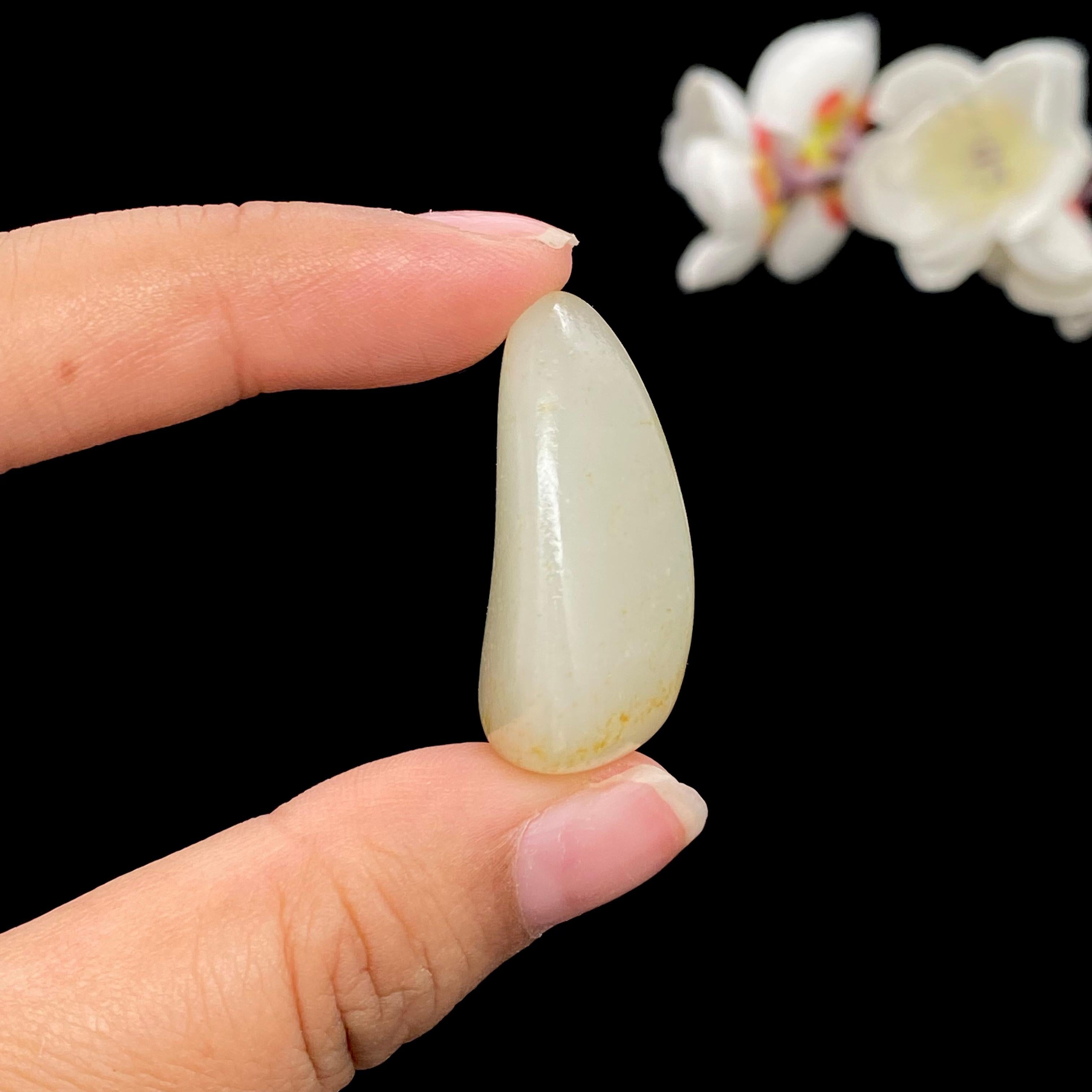 和田玉白玉带洒金皮籽料吊坠籽（15.4g）