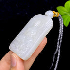 和田玉新疆且末米达料白玉观音（36.3g）