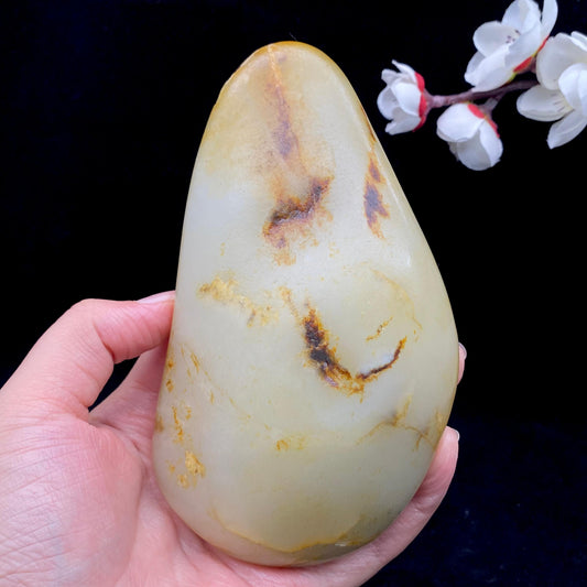 和田玉洒金皮籽料原石（562.3g）