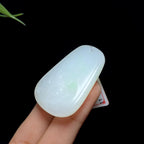 和田山料冰底白玉花开富贵挂件（17.7g）