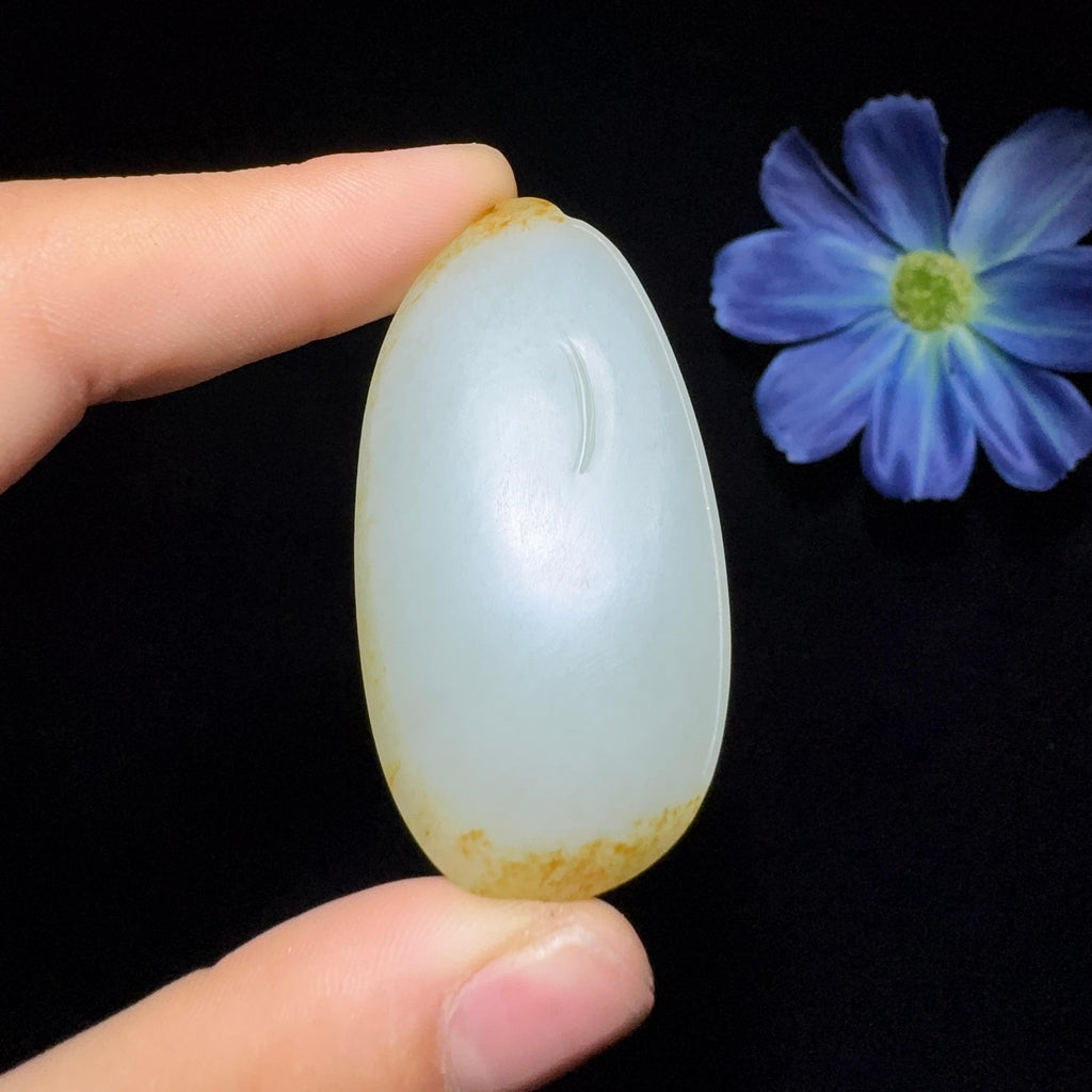 和田玉籽料平安无事牌（29.3g）