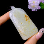 和田玉籽料无事牌（64.6g）