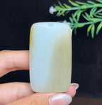 和田玉糖白平安无事牌（57.2g）