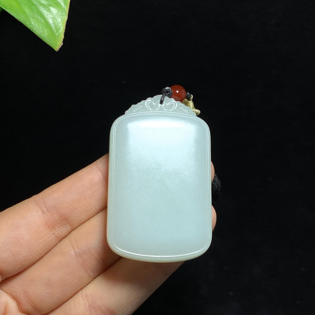 和田山料白玉无事牌挂件（40.0g）