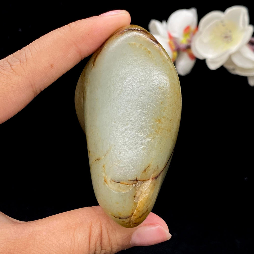 和田玉洒金皮籽料手把件（174.1g）