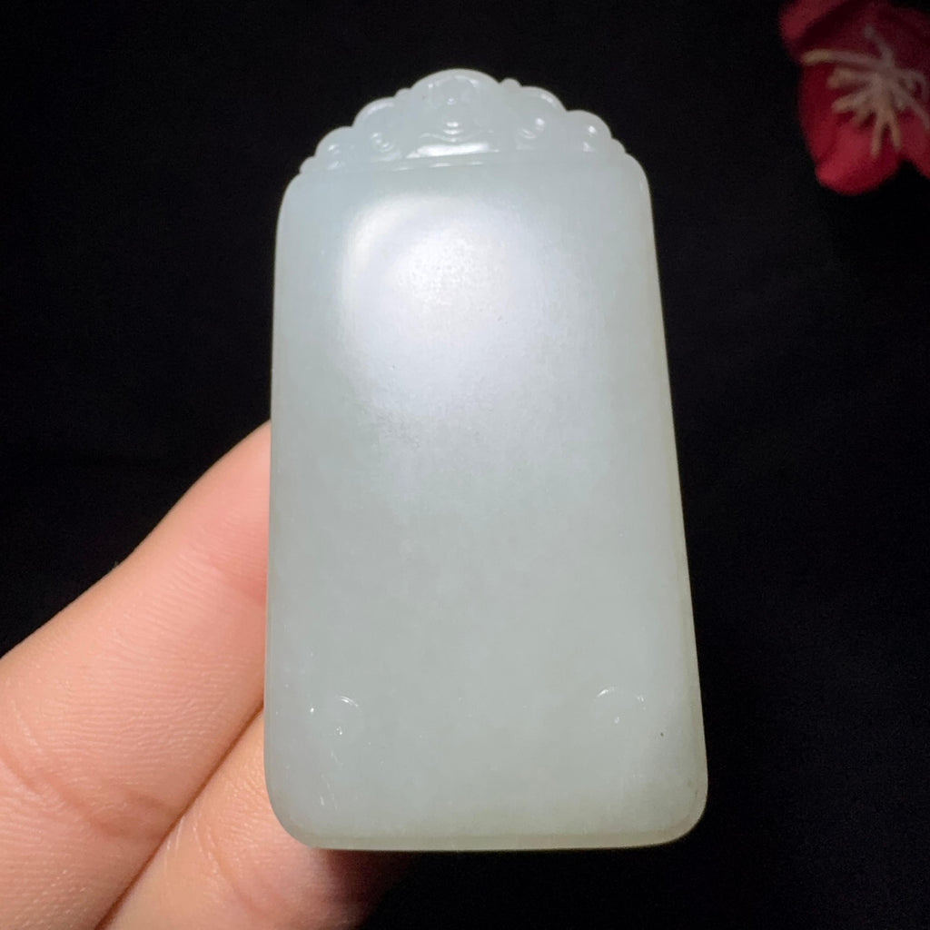 和田玉籽料平安无事牌（49.5g）