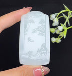 高品质和田玉羊脂白玉山水牌（67.7g）
