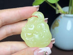新疆和田玉若羌黄口料灵芝玉如意（19.1g）