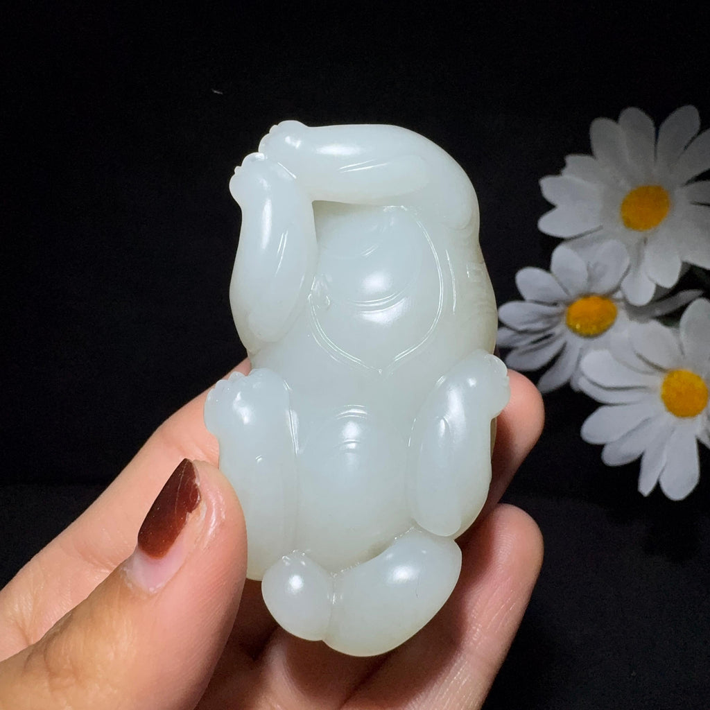和田玉籽料手把件貔貅（130.0g）