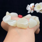 和田玉白玉带洒金皮籽料【精品手串】（77.3g）