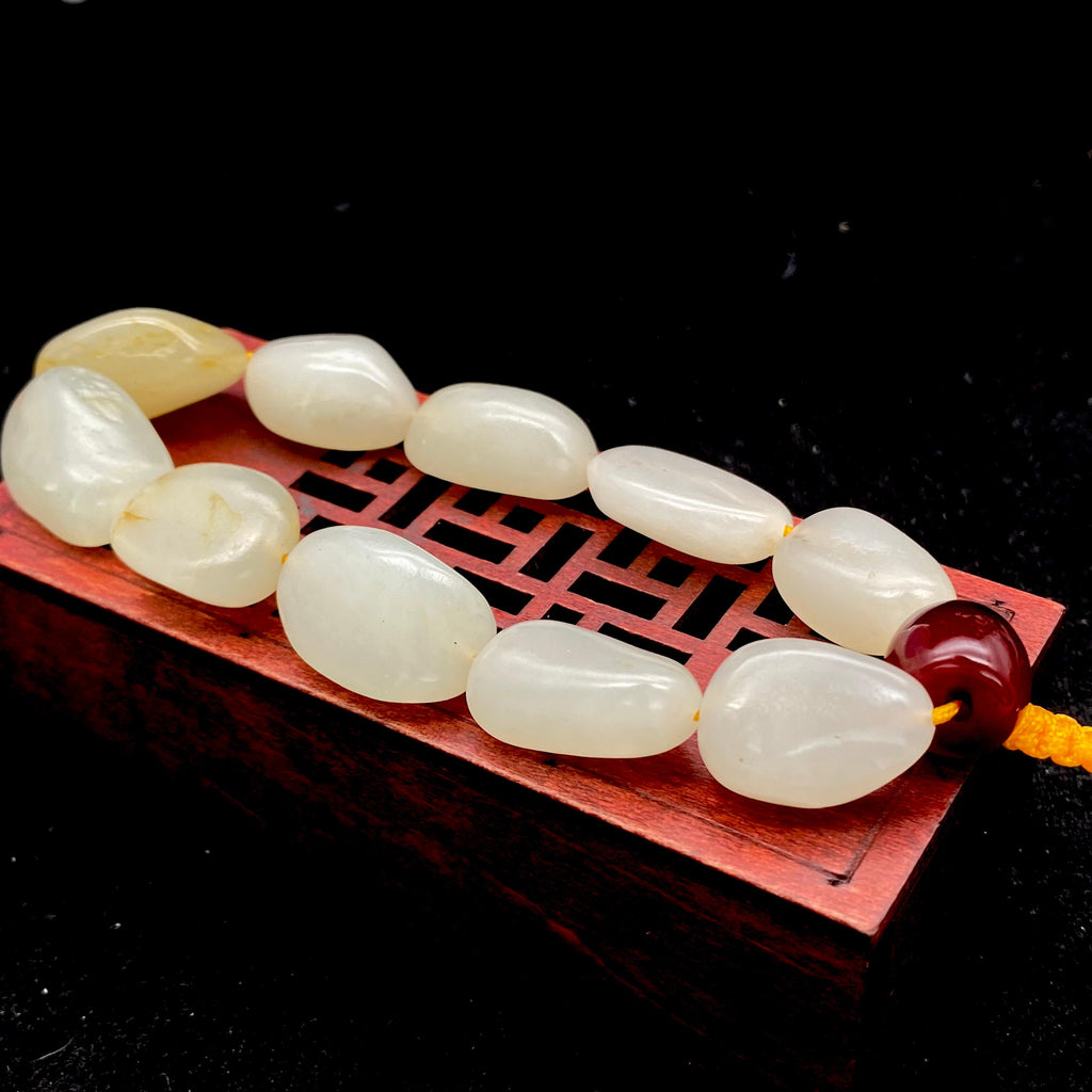 和田玉-白玉【精品手串】（43.1g）