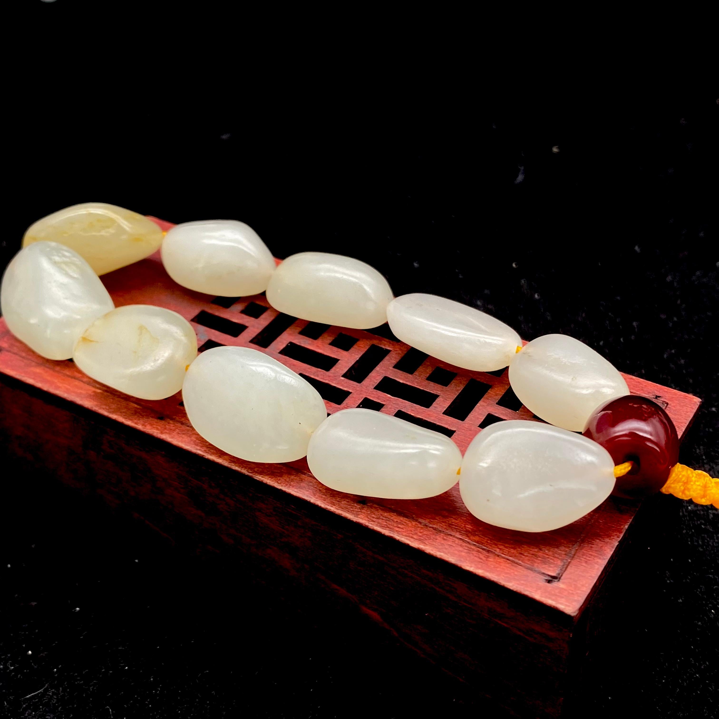 和田玉-白玉【精品手串】（43.1g）
