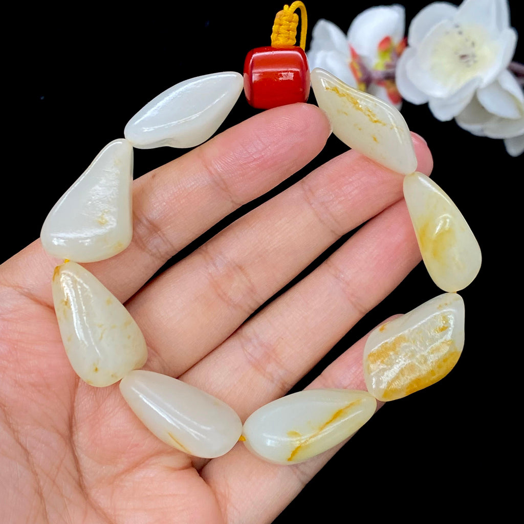 和田玉洒金皮籽料【精品手串】（55g）