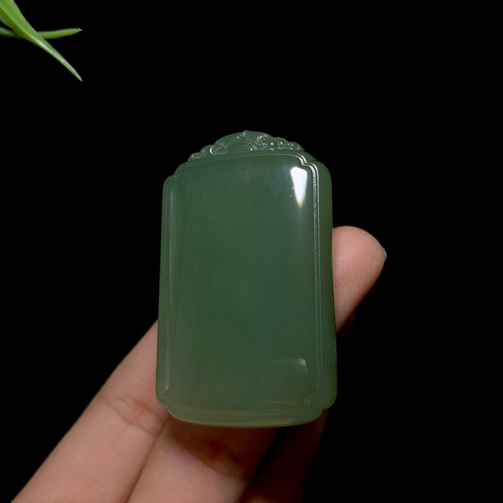 和田湖水绿平安无事牌（42.3g）