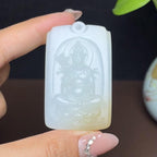 新疆和田玉且末料羊脂玉大势至菩萨（45.2g）
