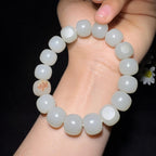 和田玉籽料老型珠手串（60.4g）