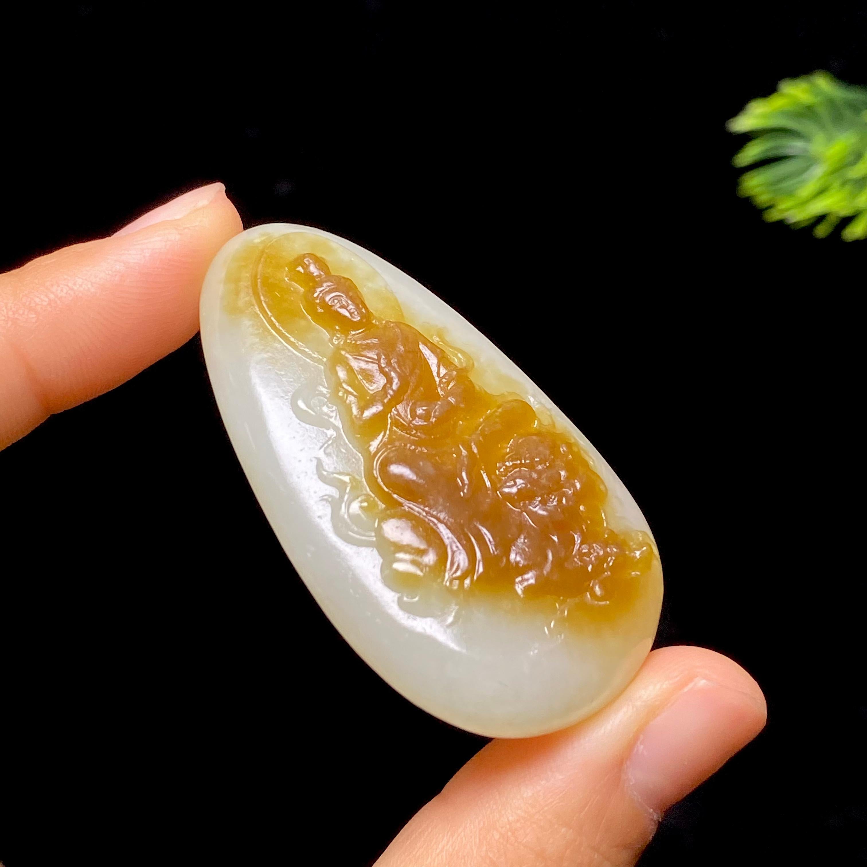 和田玉糖白观音12604220370（35.8g）