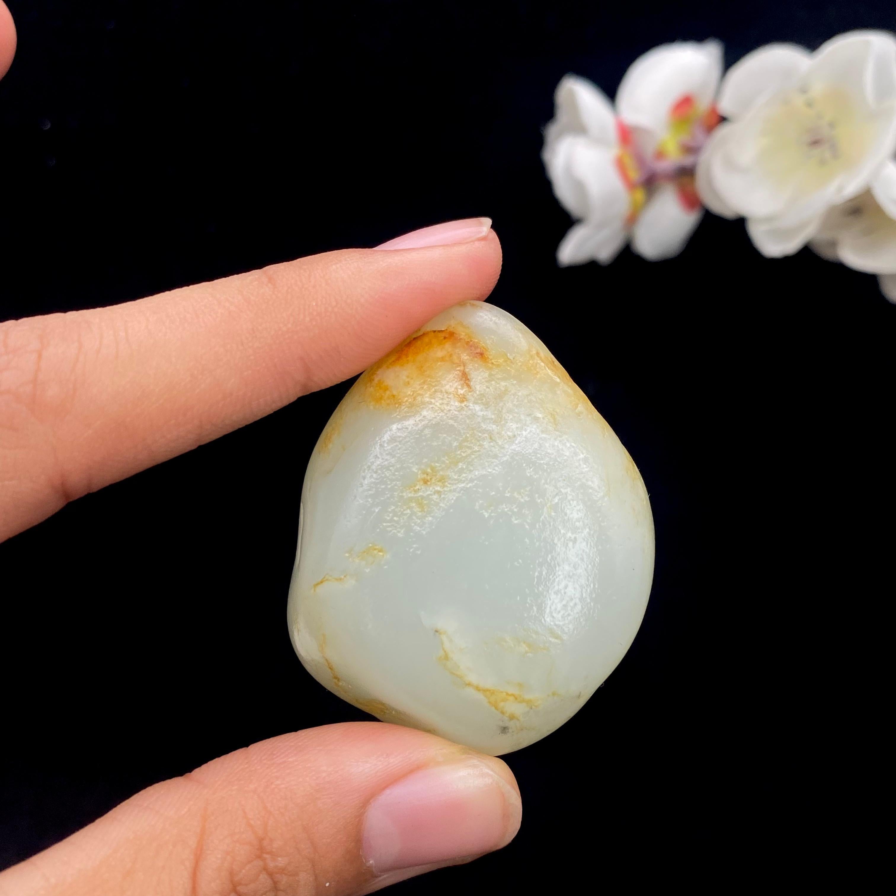 和田玉黄皮籽料挂件（51.3g）