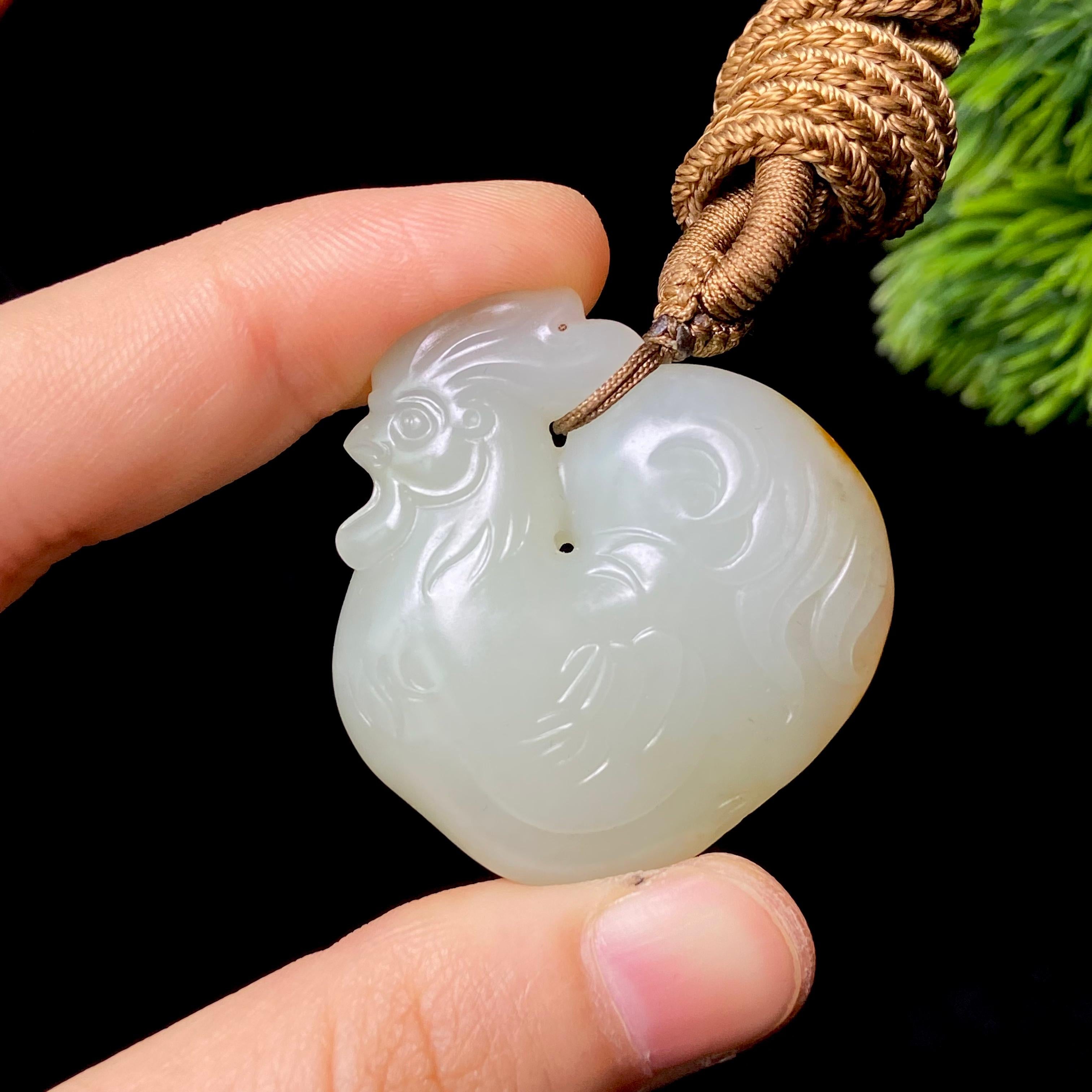 和田玉籽料生肖鸡（32.8g）