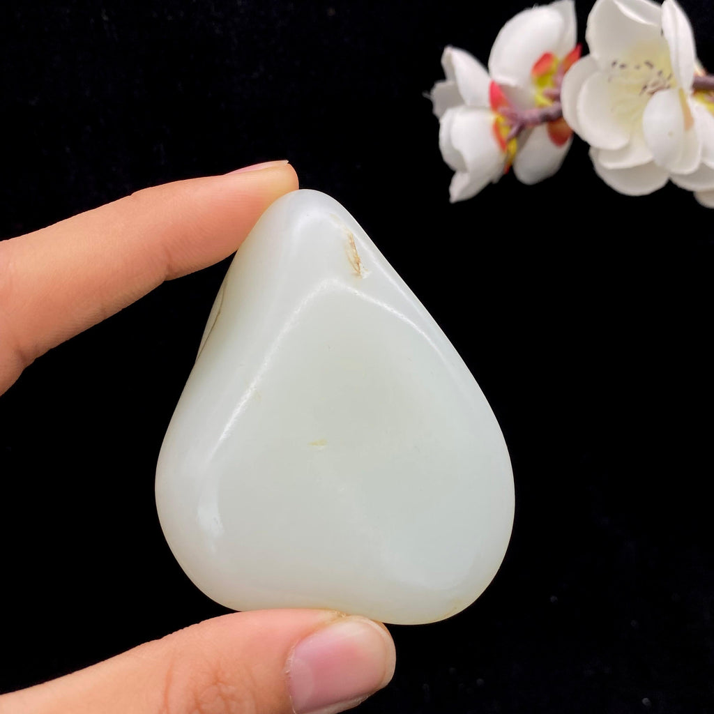 和田玉白玉籽料手把件（98.2g）