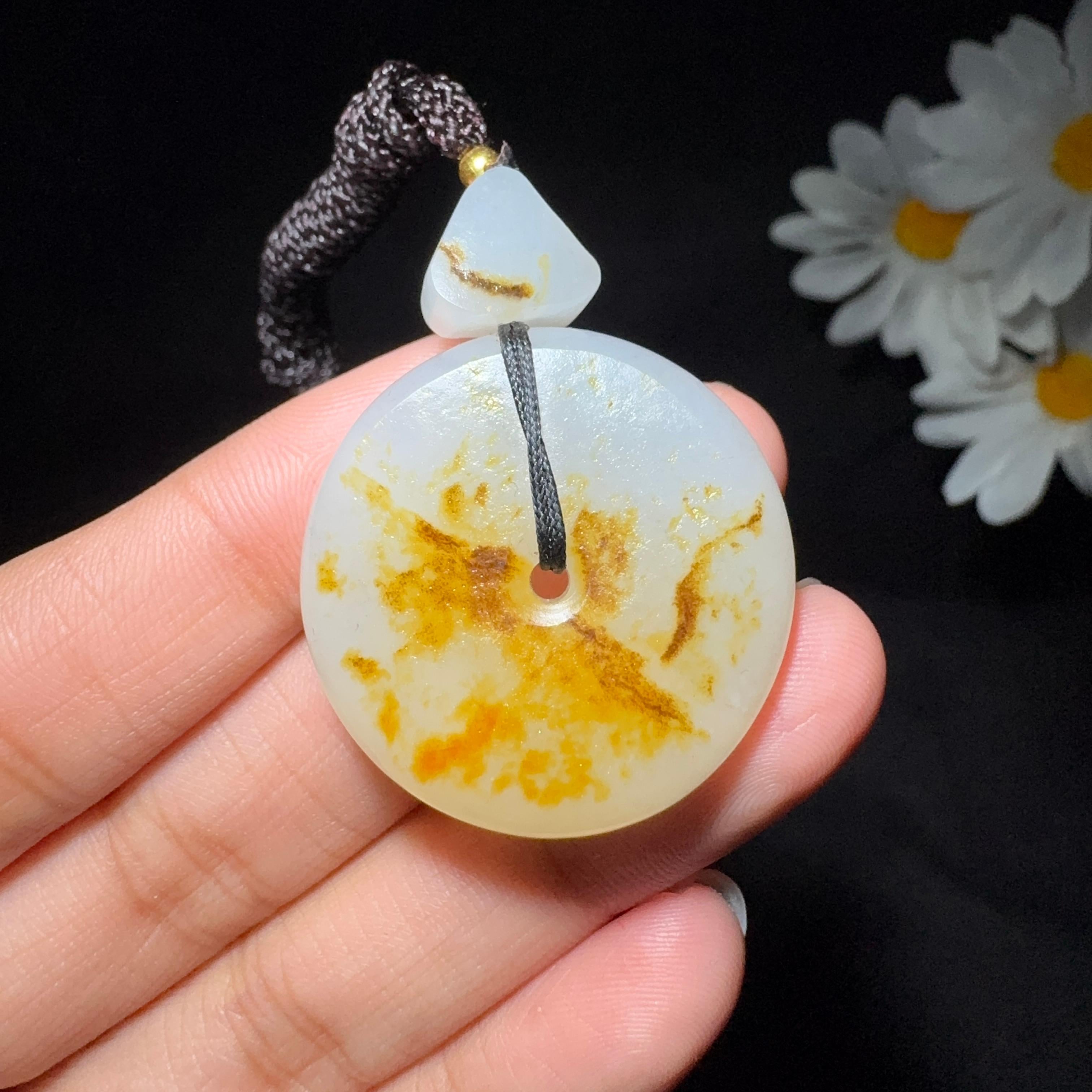 和田玉籽料平安扣（17.9g）