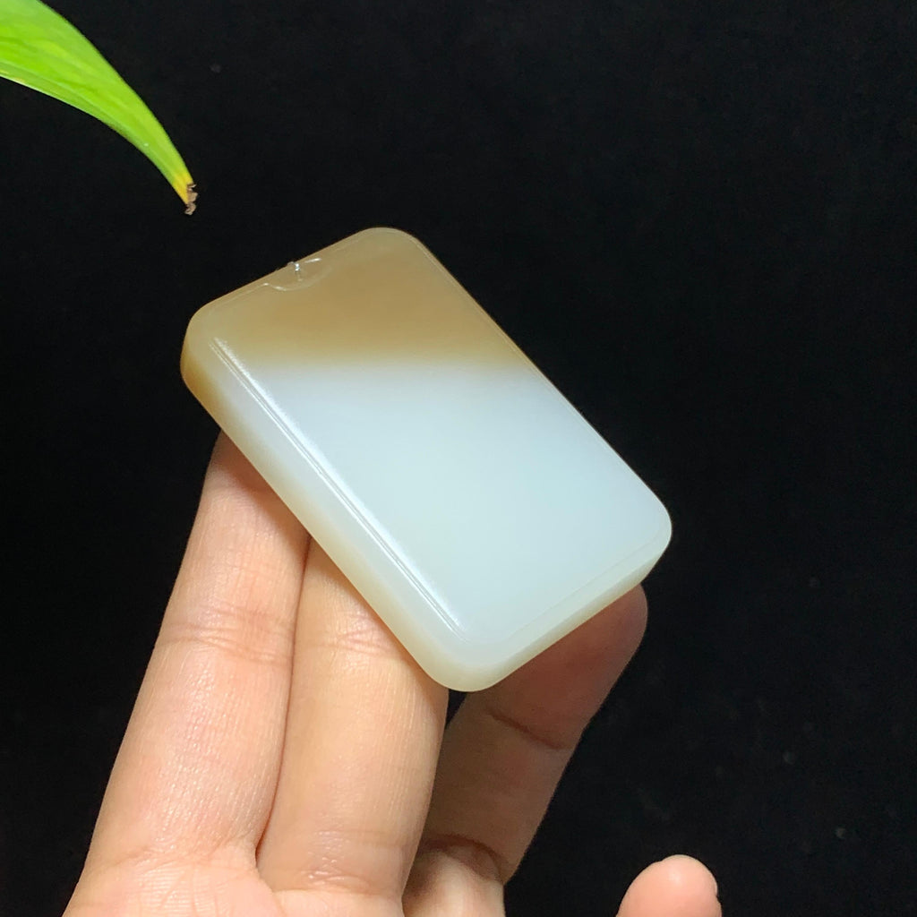 和田山料糖白玉无事牌挂件（60.0g）