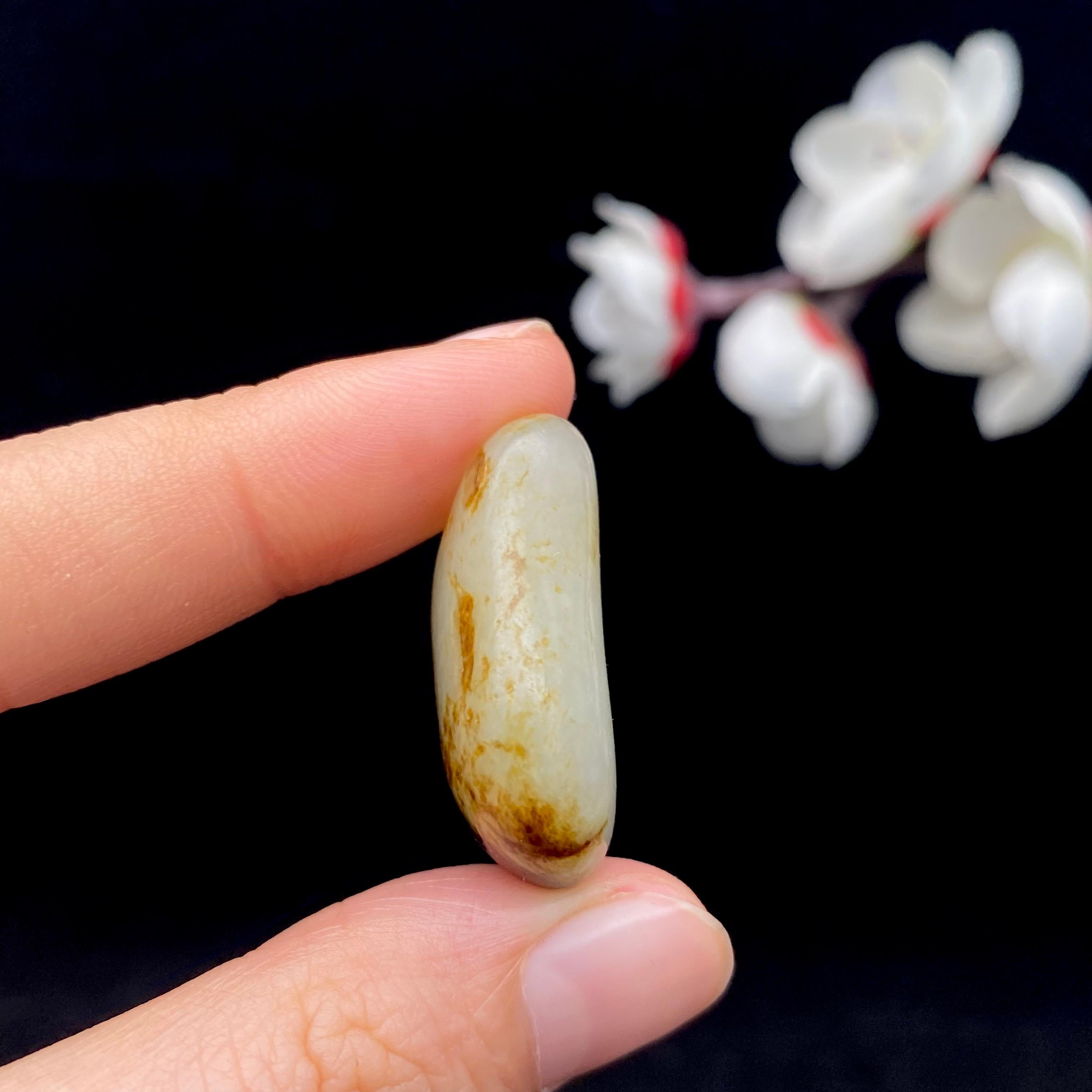 和田玉聚黄皮籽料吊坠籽（12.4g）