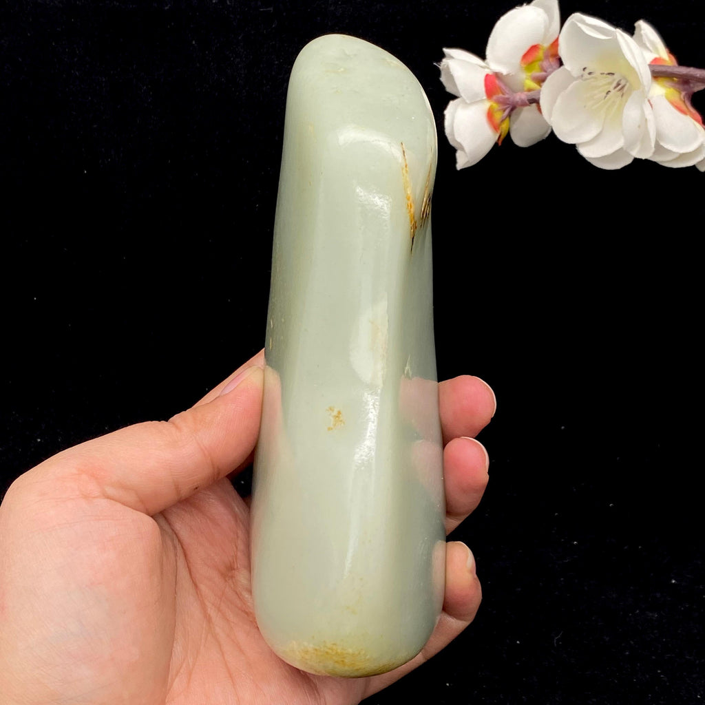 和田玉青白玉带洒金皮籽料（817.9g）