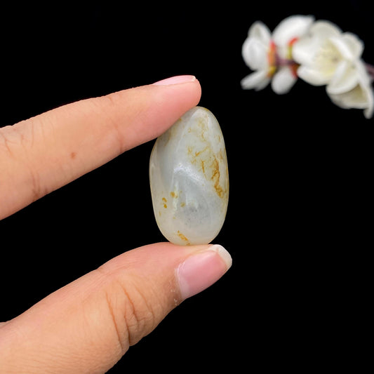 和田玉洒金皮青花籽料原石（12.5g）