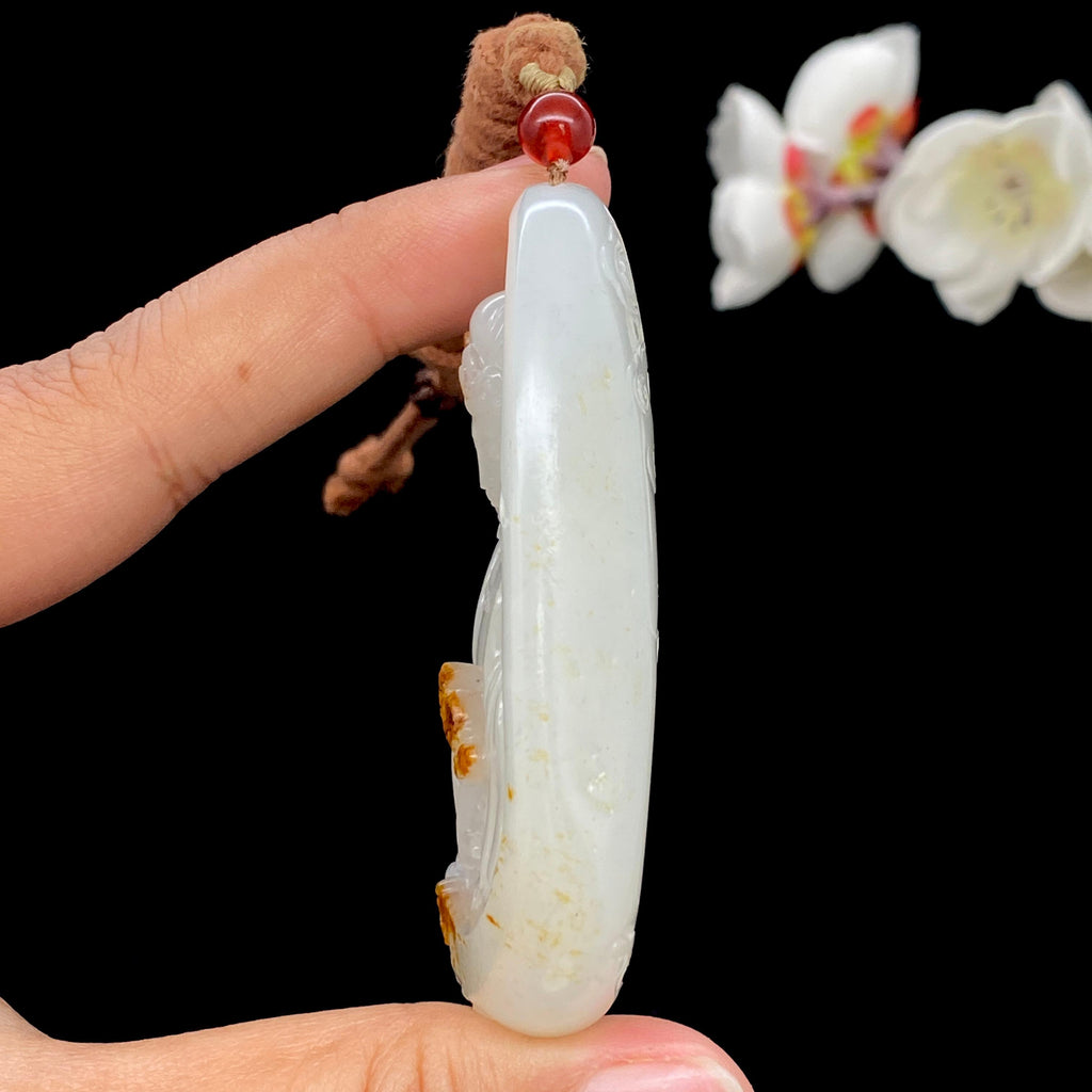 和田玉白玉籽料【观音】大挂件（66g）