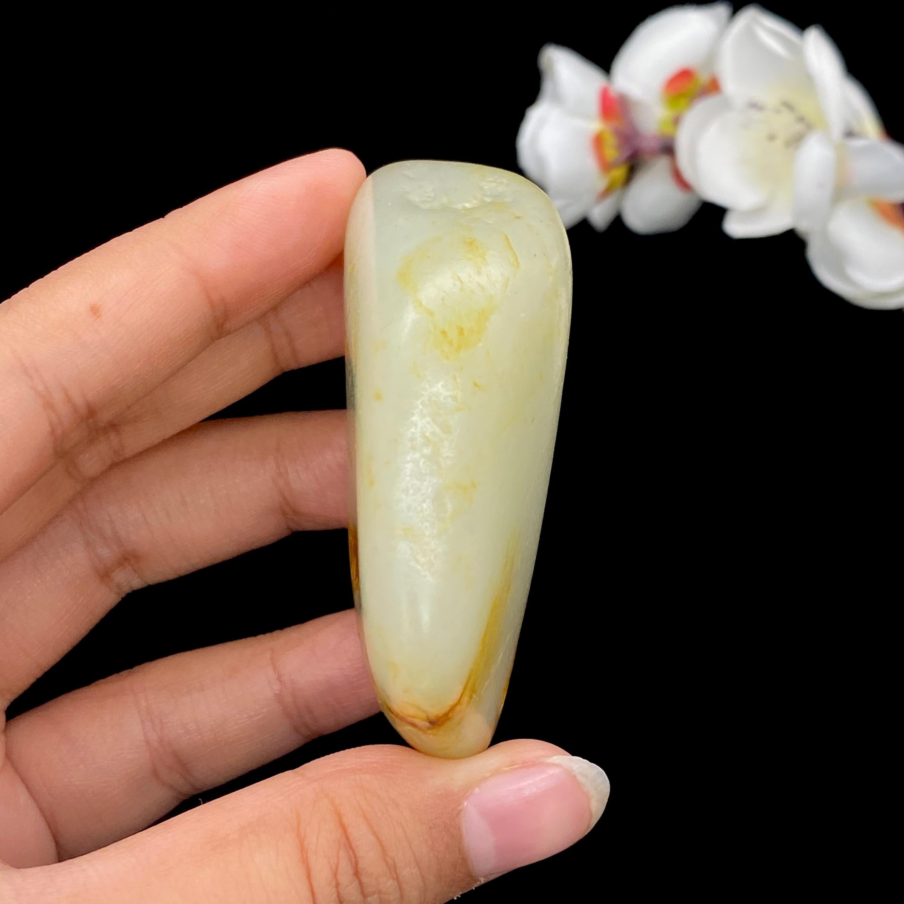和田玉黄皮籽料原石（95g）