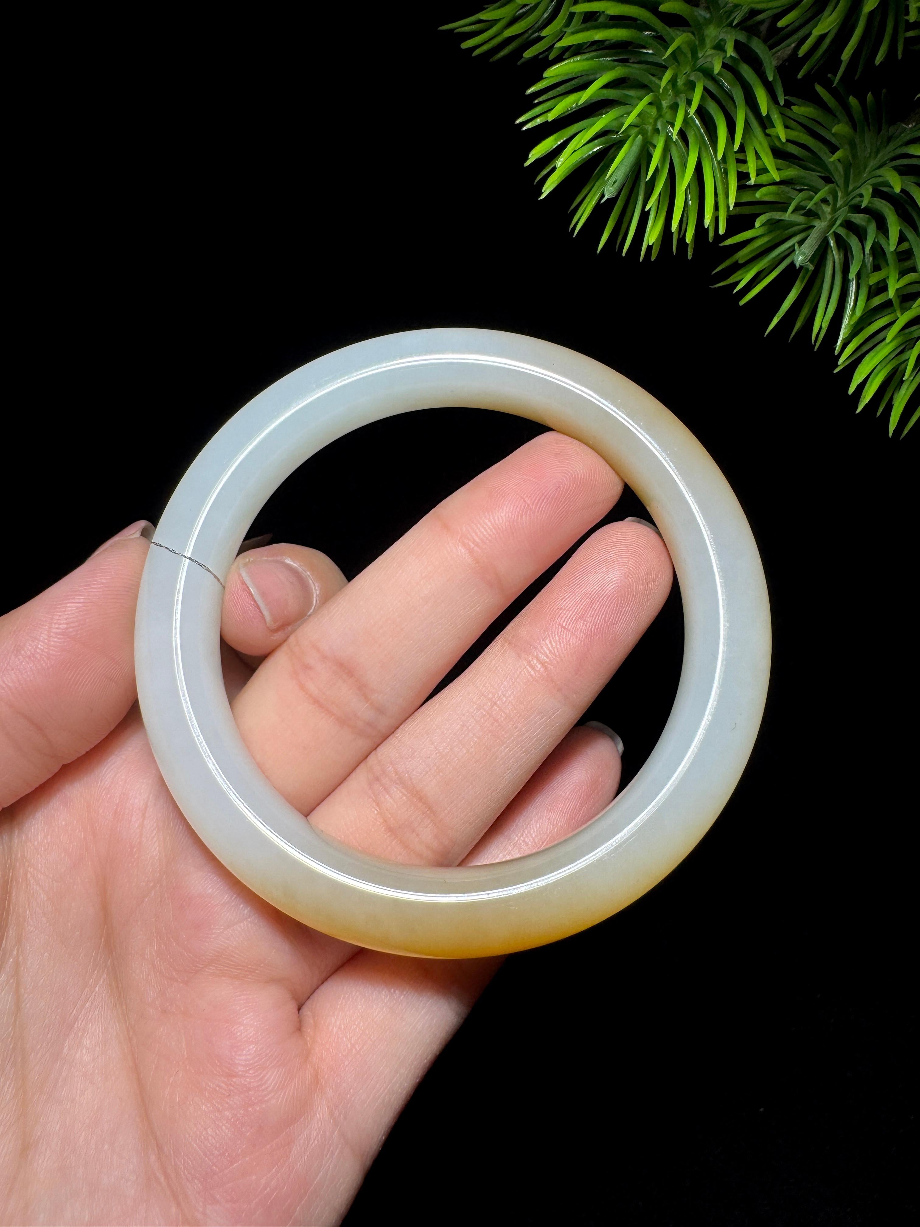 和田玉糖白玉手镯（47.6g）