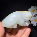 和田玉籽料手把件貔貅（130.0g）