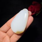 和田玉糖白平安无事牌（31.5g）
