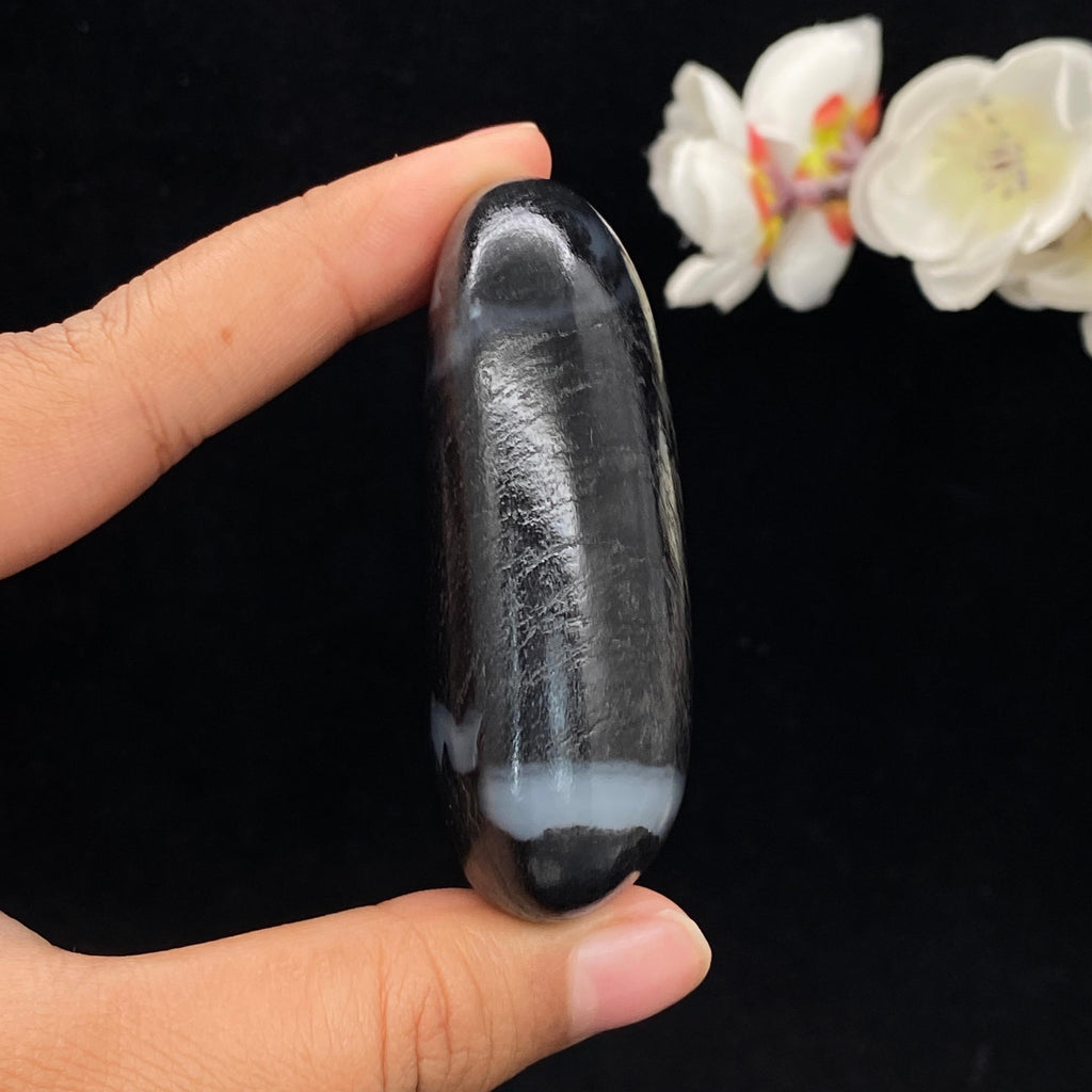 和田玉青花籽料手把件（98.9g）