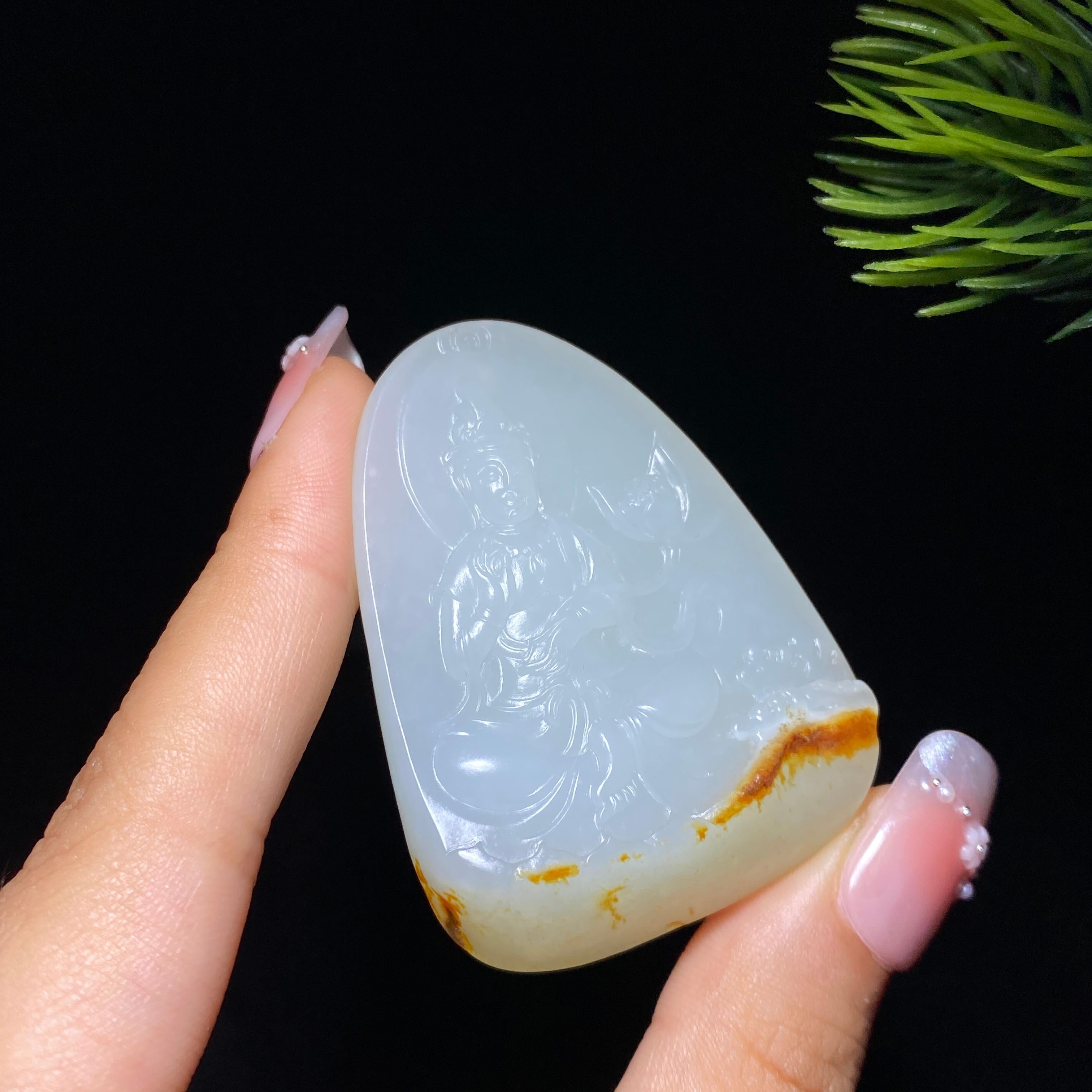 和田玉籽料观音（40.1g）