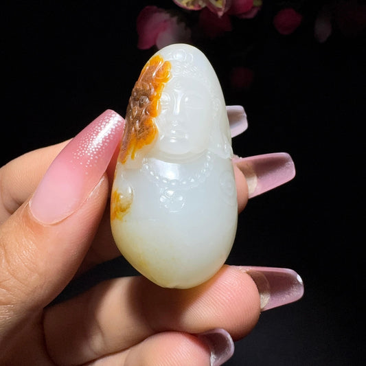 和田玉籽料挂件一念之间挂件（30.3g）