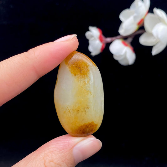 和田玉聚黄皮籽料原石（18.3g）