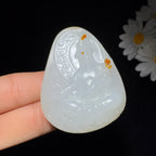 和田玉籽料羊脂白玉观音（39.7g）