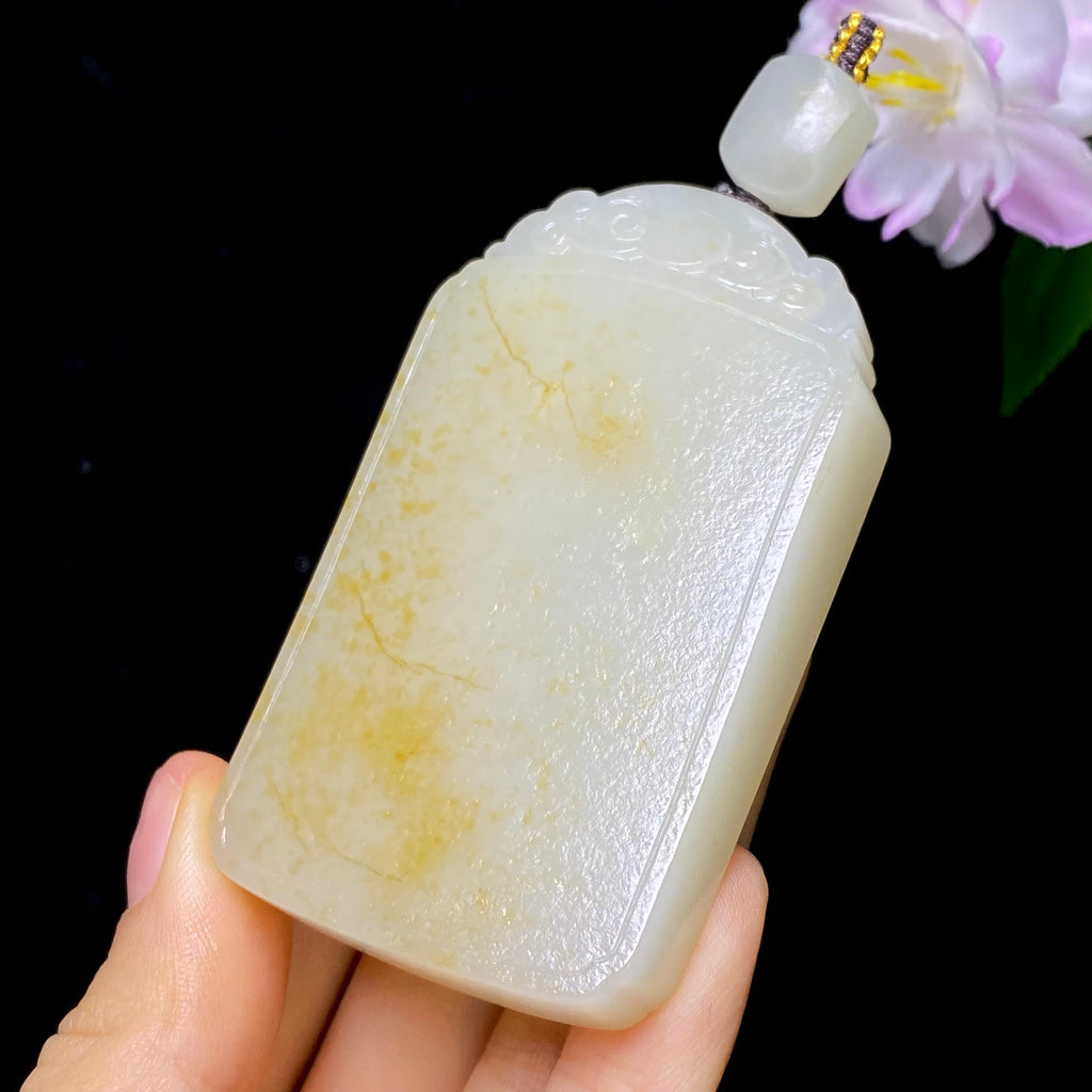 和田玉籽料无事牌（90.5g）