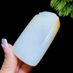和田玉糖白无事牌（94.7g）
