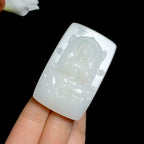 和田羊脂白玉千手观音（53.1g）