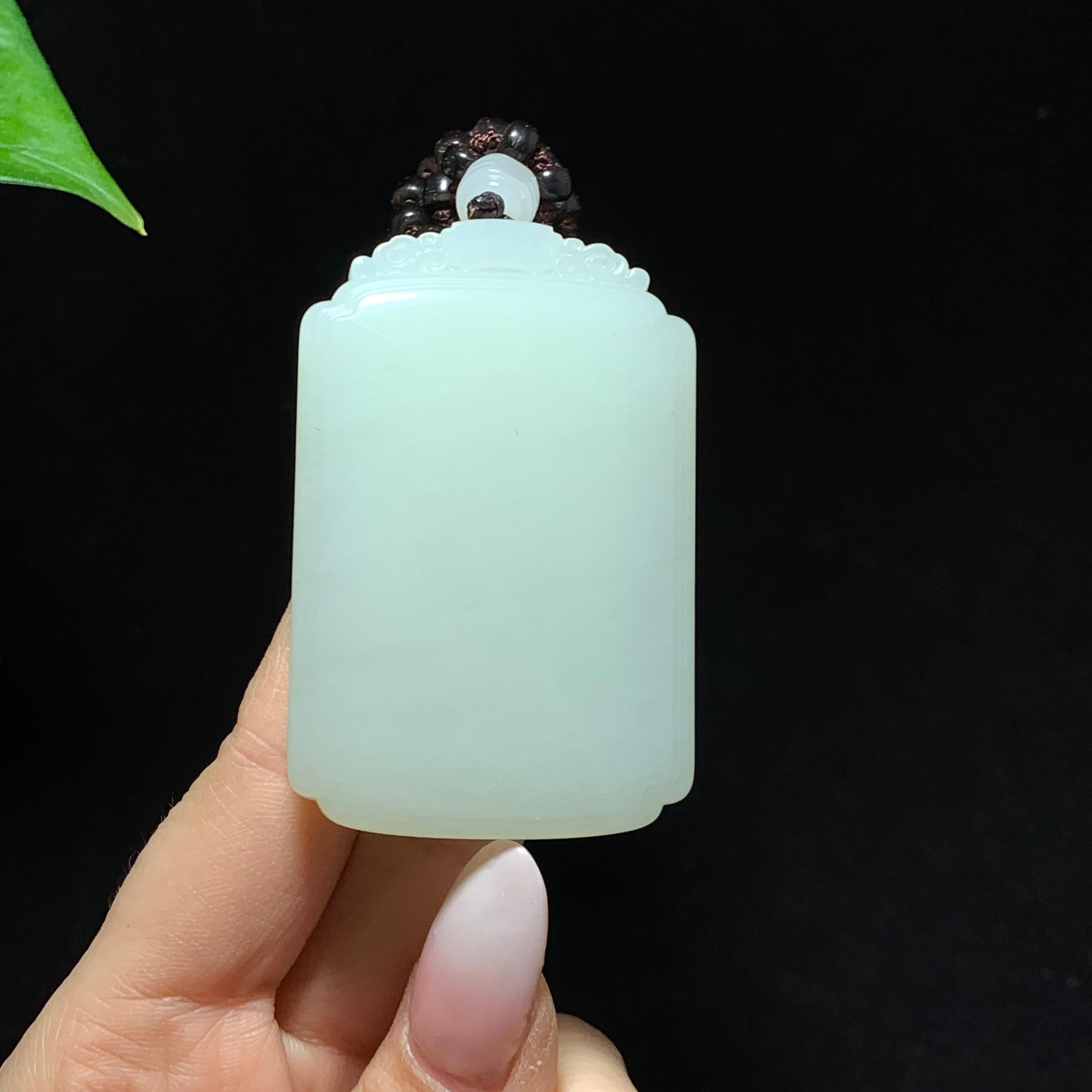 和田籽料洒金皮无事牌（70.7g）