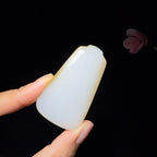 和田玉糖白玉平安无事牌（32.8g）