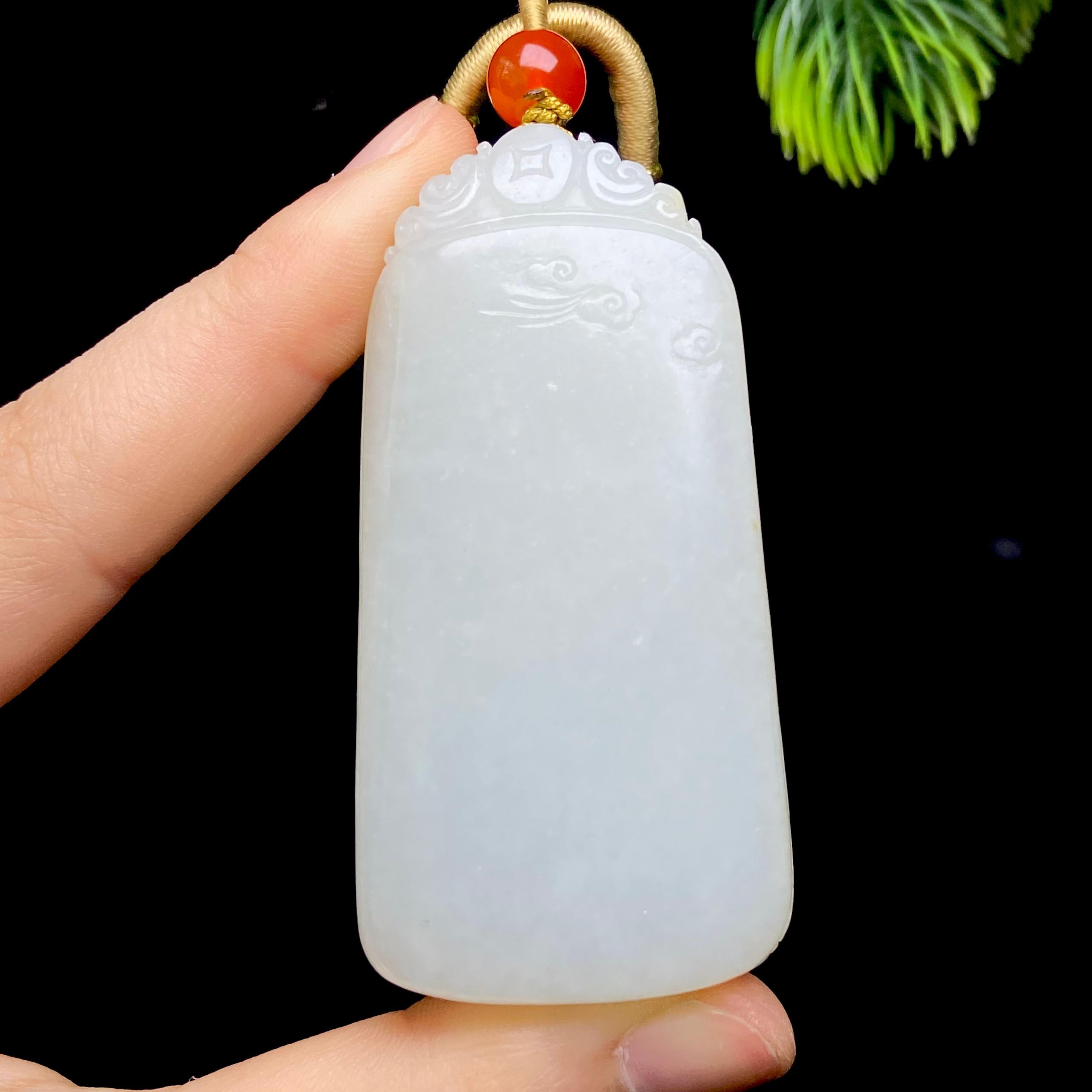 和田玉籽料无事牌（62.7g）