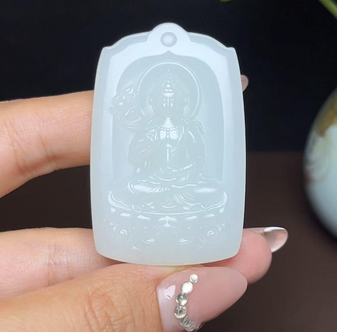 和田羊脂玉观音（39.3g）