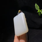 和田羊脂白玉平安无事牌（71.6g）